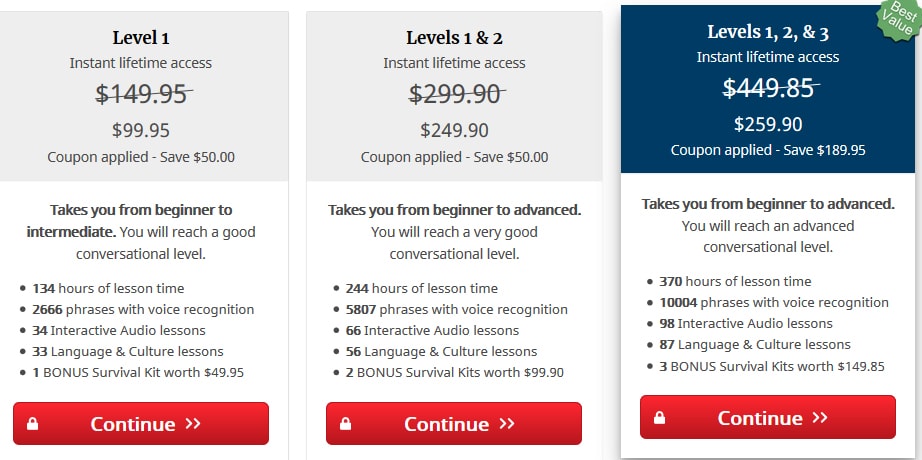 Rocket Languages vs. Duolingo 2026: Detailed Comparison 5 Rocket Languages Pricing Plans