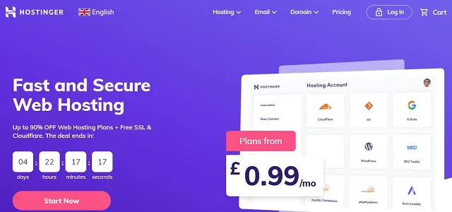 9 beste VPS-hostingproviders in het VK 2026 (tot 89% korting) 3 Hostinger