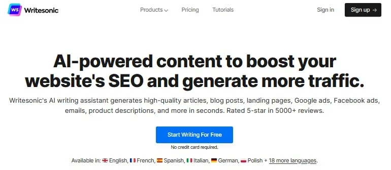11 Best AI Copywriting Tools to Write 10X Faster (2026) 10 WriteSonic