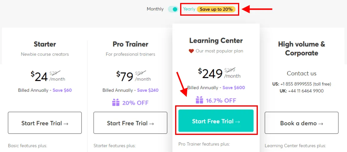 LearnWorlds Review 2026: Is it Worth It? (LearnWorlds Coupons & Promo Codes) 11 LearnWorlds Pricing Plans