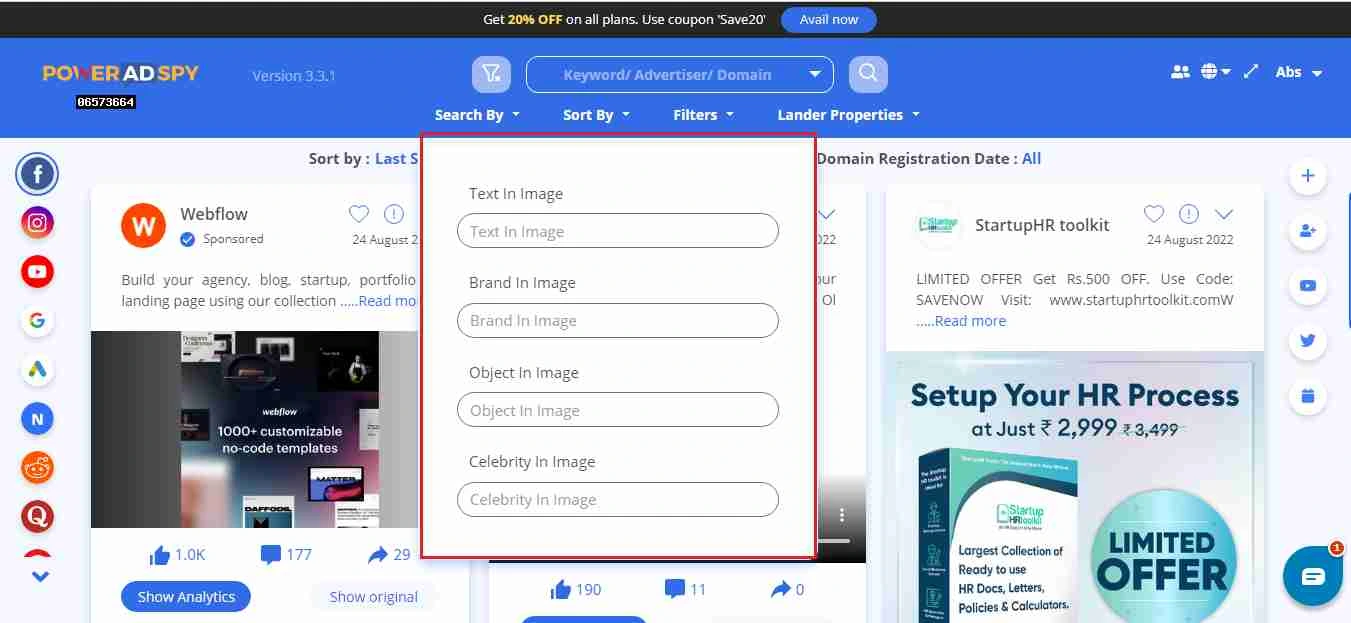 (Updated) PowerAdSpy Review 2026 + Coupon Code (10 Days FREE) 9 PowerAdSpy Search Filters