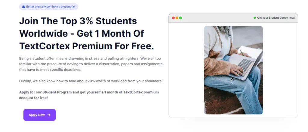 (Unlock) TextCortex Coupon Code 2026 → Save 50% + Unlimited Credits 8 TextCortex Students Discount