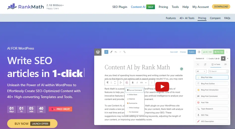 Die 9 besten Squirly-SEO-Alternativen für übertriebenes SEO ➩ Experts Choice 🏅 4 Rankmath Content AI Nr. 1 Squirrly SEO-Alternativen