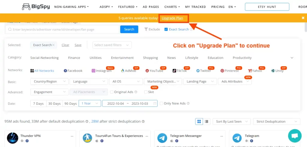 BigSpy Pricing Plans 2026 ⇰ $1 Trial + Paid Plans From $9 Only 10 BigSpy paid plans