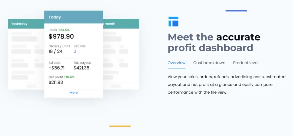 Sellerboard Review 2026 ➜ 2 Month Free Trial + 20% OFF 5 Sellerboard Profit Dashboard