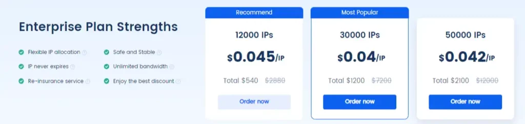مراجعة الوكيل 922 S5 2026: خصم يصل إلى 83% + 500 عنوان IP مجاني 6 922 خطط S5 Proxy Enterprise