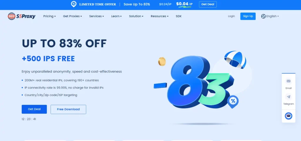 مراجعة الوكيل 922 S5 2026: خصم يصل إلى 83% + 500 عنوان IP مجاني 2 مراجعة الوكيل 922 S5