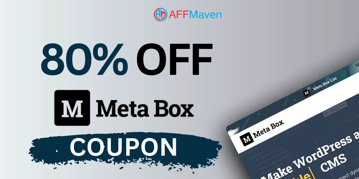 80 % de réduction sur les coupons et offres Meta Box 2026 : ne payez qu'une seule fois 1 Offre de coupons Meta Box