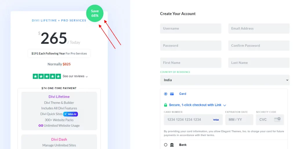 Exclusive 68% Off Divi Coupons 2026 ✓ $50 Free Divi Credits 10 Divi CheckOut Page