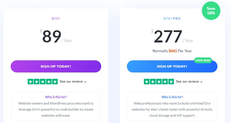 Exclusive 68% Off Divi Coupons 2026 ✓ $50 Free Divi Credits 11 Divi Pricing Plan