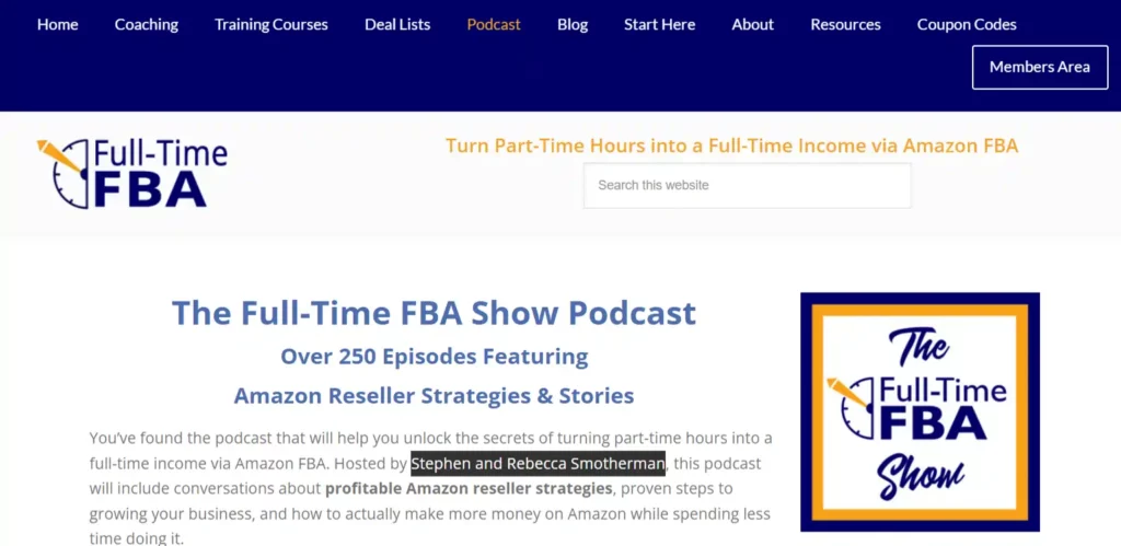 30+ Best Amazon Seller Podcasts 2026 5 The Full-Time FBA Show Podcast