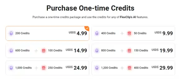 Coupon FlexClip à 50 % de réduction + 700 crédits AI gratuits : la meilleure offre de 2026 12 Crédits FlexClip