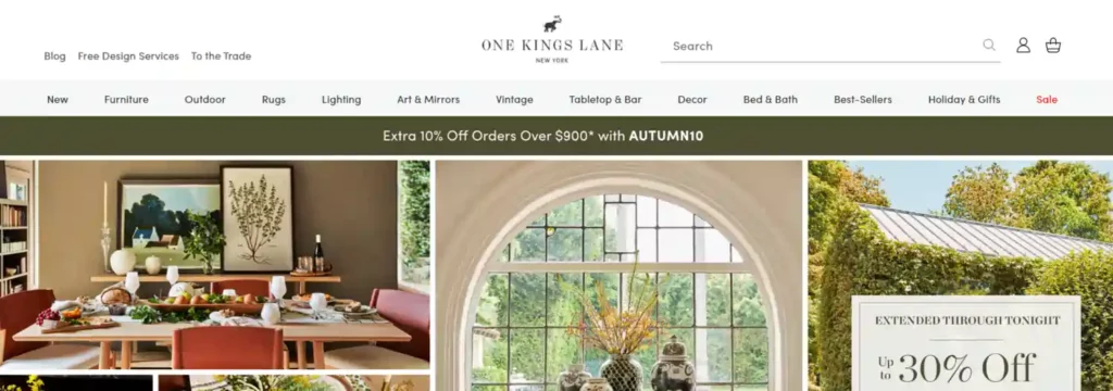 12 Best Home Decor & Furniture Affiliate Programs (2026) 5 One Kings Lane