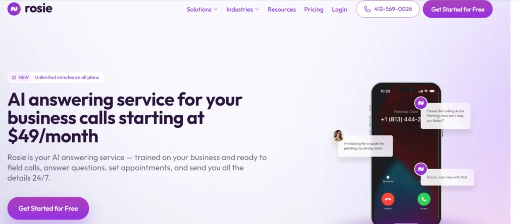 15+ onmisbare SaaS-tools voor startups in 2026 (groei stimuleren) 7 Rosie AI