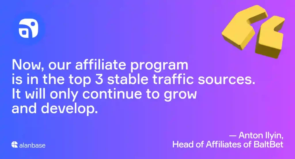 Interview with Anton Ilyin, Head of Affiliates of BaltBet 4 Anton Ilyin conclusion to affiliate Program Launch