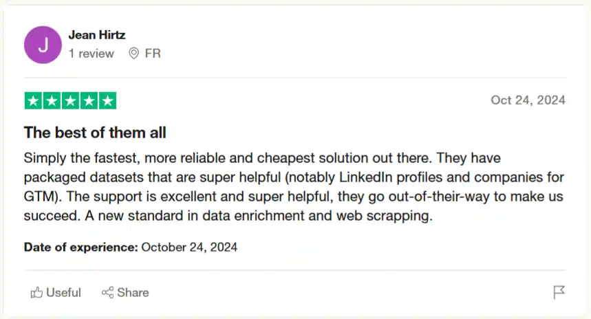 Bright Data Review 2026: Is It the Right Choice for You? 12 Bright Data - User Review of Jean Hirtz