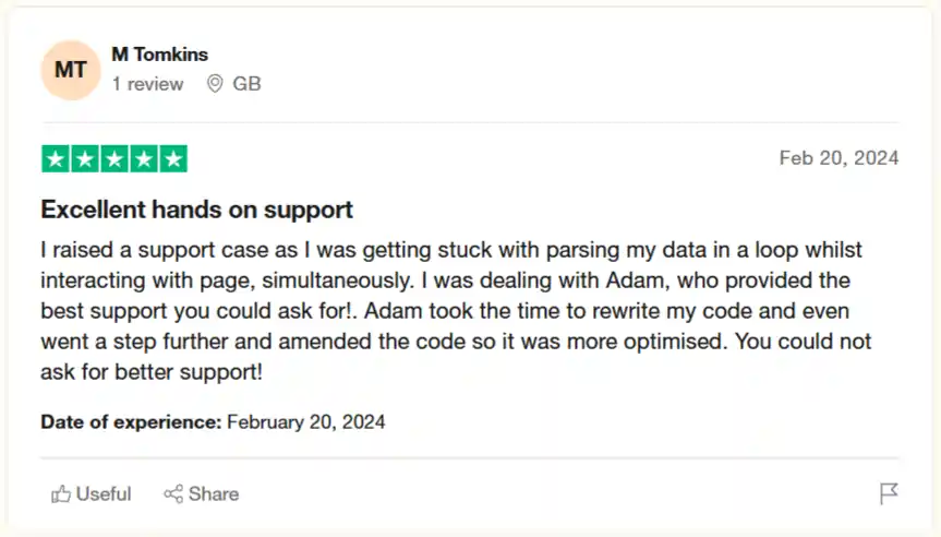 Bright Data Review 2026: Is It the Right Choice for You? 14 Bright Data - User Review of M tomkins