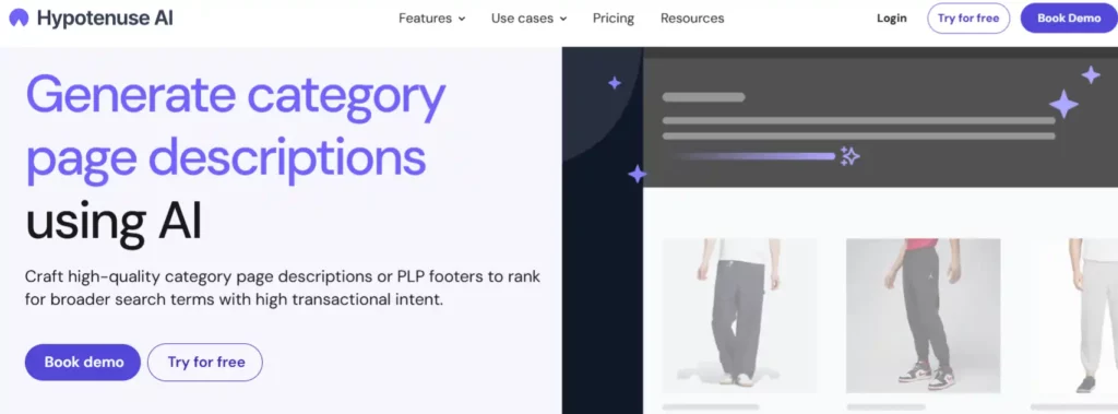 Hypotenuse AI Review: Accelerate Your Writing Process by 5X Today 🚀 4 Category Description Writer - Hypotenuse AI