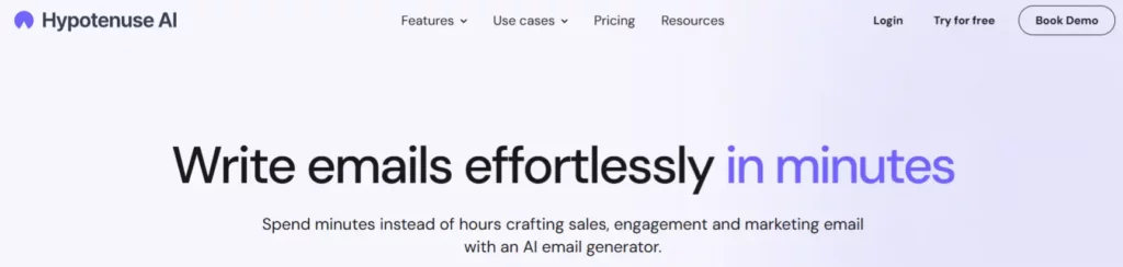 Hypotenuse AI Review: Accelerate Your Writing Process by 5X Today 🚀 11 Email Writer - Hypotenuse AI