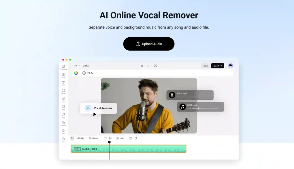 FlexClip Review 2026: Ultimate Video Maker? (Get 20% OFF) 19 FlexClip AI Vocal Remover