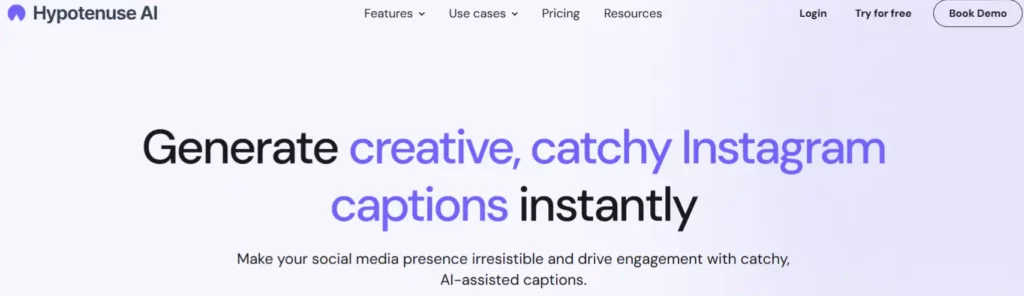 Hypotenuse AI Review: Accelerate Your Writing Process by 5X Today 🚀 13 Instagram Caption Generator - Hypotenuse AI