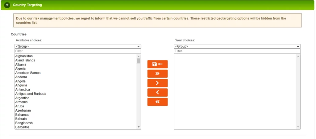 PopAds Review 2026: The Ultimate Guide to Pop-Under Advertising 8 PopAds Country Targeting