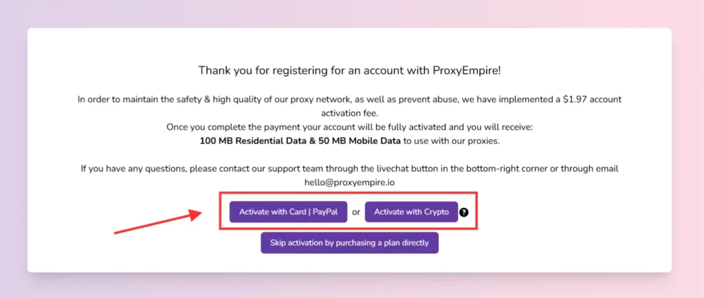 ProxyEmpire Pricing: Plans Start at $1.97/mo (2026 Guide) 7 ProxyEmpire Payment Method