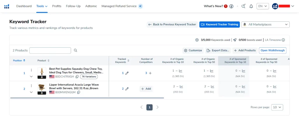 Огляд Helium 10 2026: найкраще програмне забезпечення Amazon (чому 9 зірок) 16 Helium 10 - засіб відстеження ключових слів