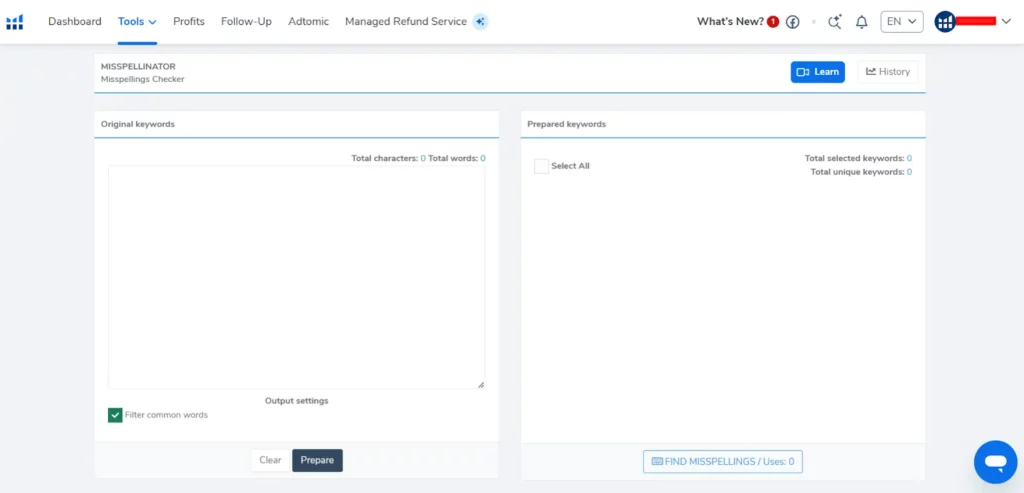 Огляд Helium 10 2026: найкраще програмне забезпечення Amazon (чому 9 зірок) 7 Гелій 10 - Misspellinator