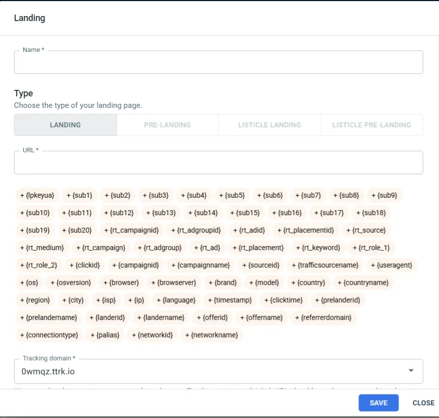 مراجعة RedTrack 2026: الأفضل من حيث سهولة الاستخدام Affiliate 22 المقتفي RedTrack - إنشاء موقع جديد