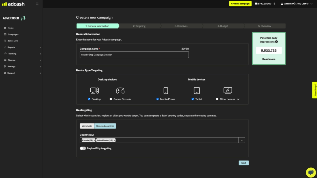 مراجعة Adcash 2026: المنصة الإعلانية الأولى لتحقيق $$$ 1 إعداد الحملة الجديدة على Adcash