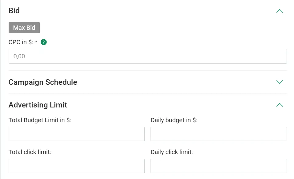 EvaDav Review 2026: #1 Ad Network to Monetize Push Notifications 15 Evadav - Bid Setting