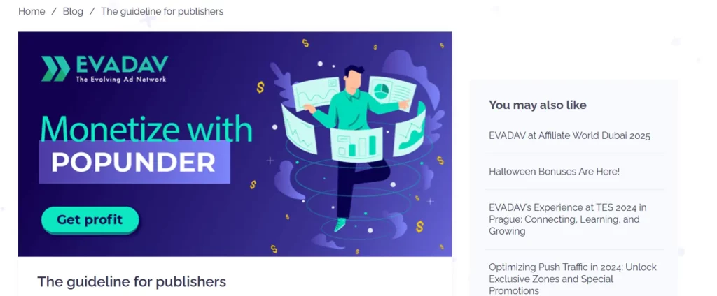 EvaDav Review 2026: #1 Ad Network to Monetize Push Notifications 17 Evadav Publisher Guide