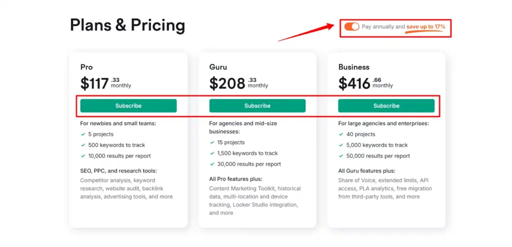 🚀 SEMRUSH Coupon 2026: 17% Off Annual Plans + Free 7-Day Trial!1 9 Semrush - Subscribe