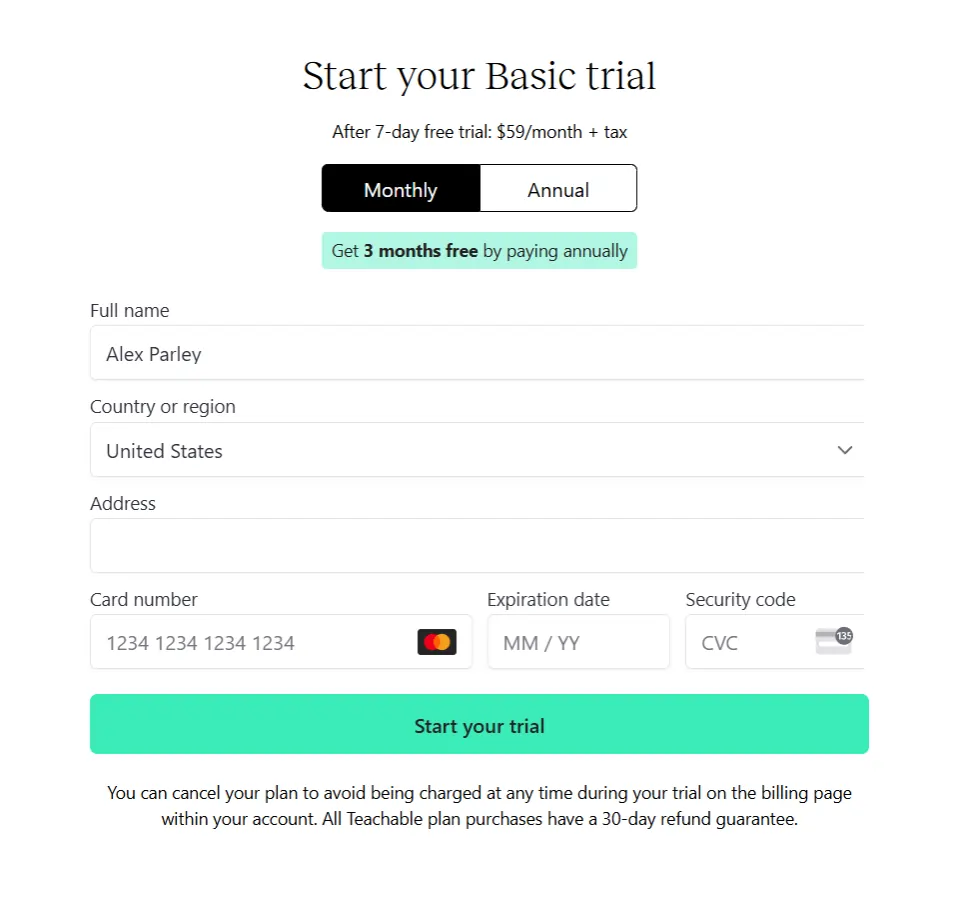 Teachable Pricing Plans 2026 ➔ Free Plan & $50 OFF on Pro+ 10 Teachable - Payment