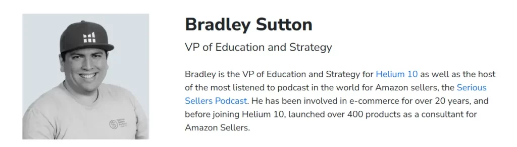 Helium 10 Seller Connect Forum: The Unmatched Hub for Amazon Sellers 8 Experts Behind Helium 10 Forum Success - Bradley Sutton
