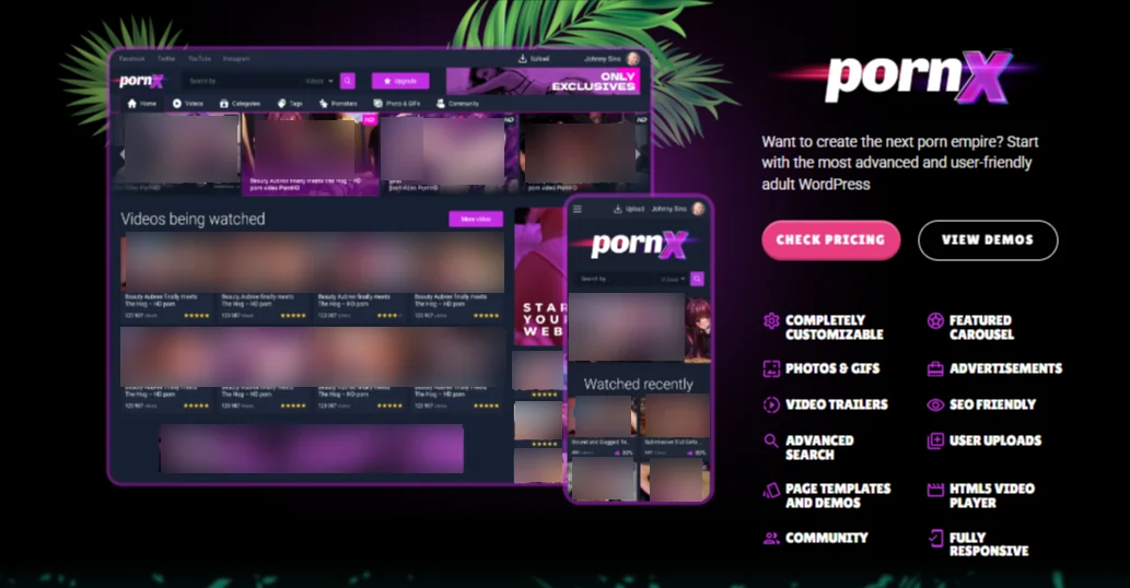 Top 9 Adult Tube Scripts: Boost Traffic & Revenue with SEO 7 PornX