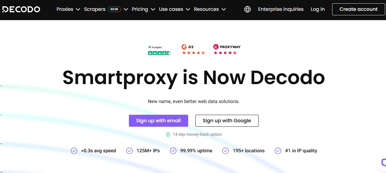 8 Best P2P Proxy Providers of 2026: (100% Genuine Proxies) 4 Decodo