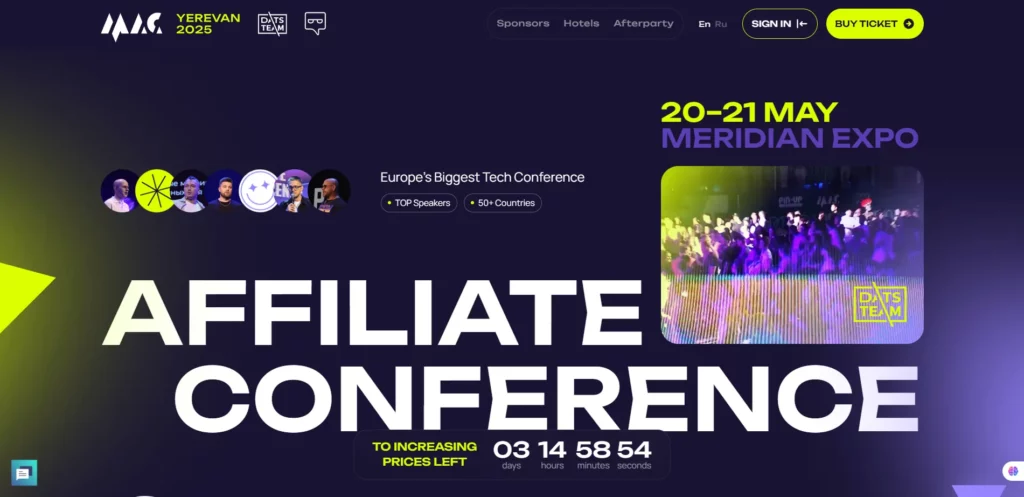 Join 3,500+ Affiliates at MAC'25 | Yerevan Affiliate Conference 2025 1 MAC’25 Affiliate Conference
