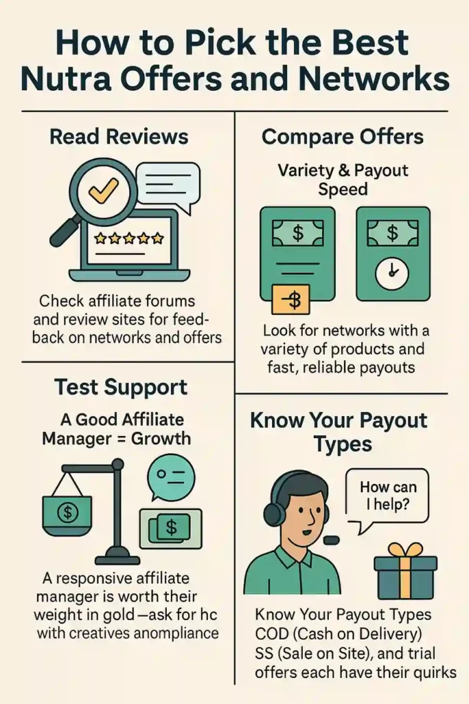 Nutra in Traffic Arbitrage 2026: Der ultimative Leitfaden für Affiliates 4 Wählen Sie die besten Nutra-Angebote und -Netzwerke