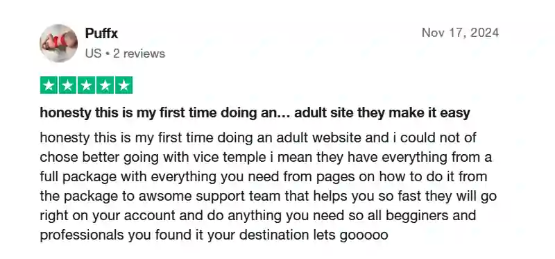 Vicetemple مراجعة 2026: استضافة X-Rated مع حركة مرور غير محدودة؟🔞🌐 15 Vicetemple مراجعة 1