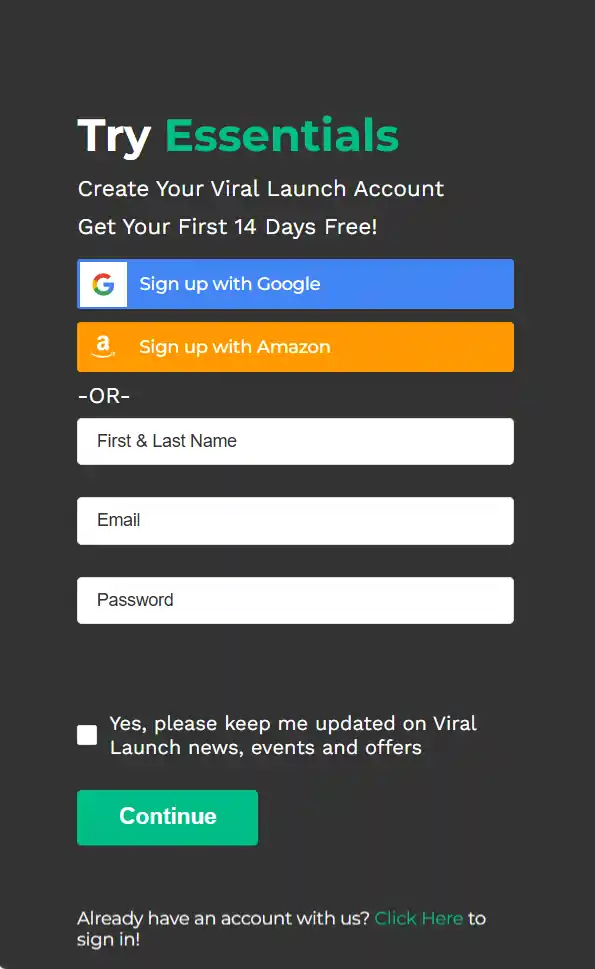 Viral Launch Pricing: How Much Does It Cost in 2026? 6 Viral Launch - Create your Account