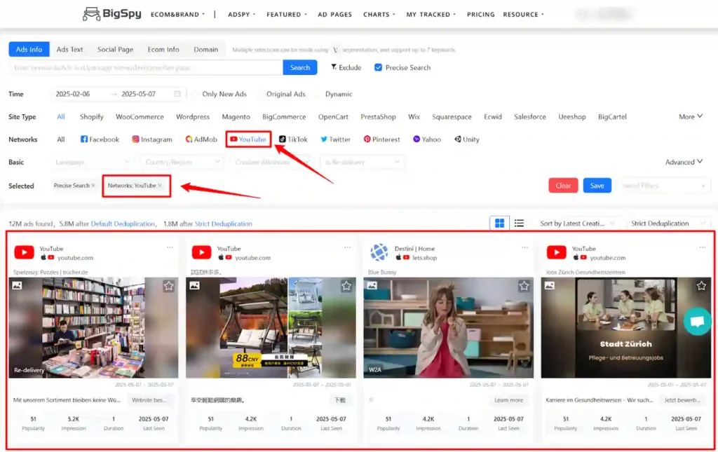 BigSpy Review 2026: The Secret Weapon for Ad Intelligence? 9 BigSpy - YouTube Campaign Analysis