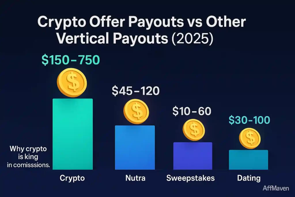 Blockchain & Crypto Ads in 2026: Guide to BIGGEST Commissions! 2 Crypto Offer Payouts vs Other Vertical Payouts