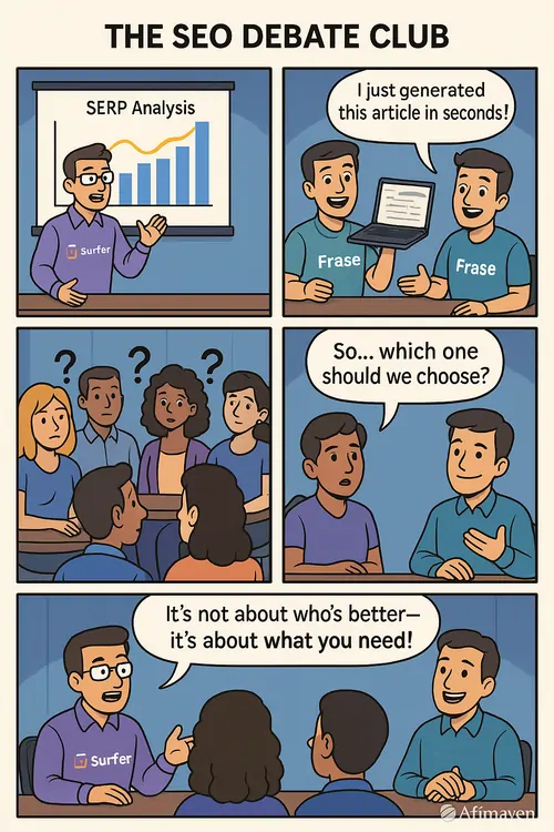 Surfer SEO Vs Frase 2026: Which Ranks Content Faster? 37 Surfer SEO vs Frase Meme