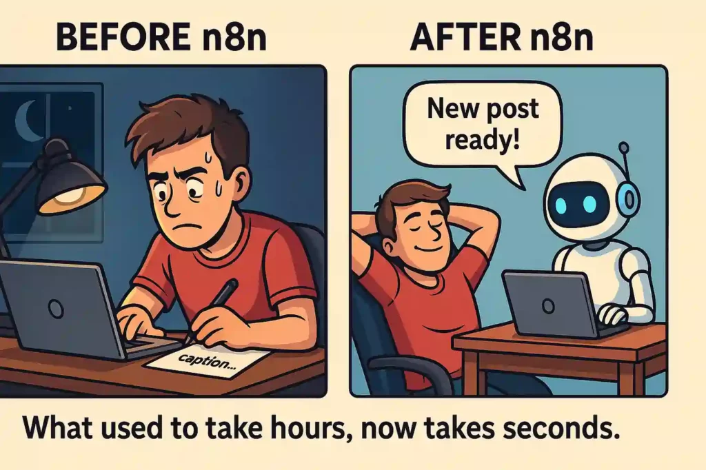 n8n for Affiliate Marketing: ULTIMATE Beginner Guide 11 n8n Before - After