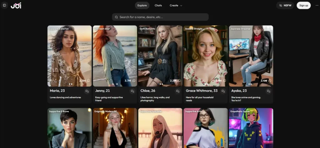 Top 11 AI Girlfriend Websites 2026 → Pixels and Paramours 💘 20 Joi AI