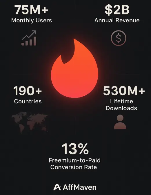 Tinder Statistics 2026: 75M Users & $2B Revenue EXPOSED! 13 Tinder Stats