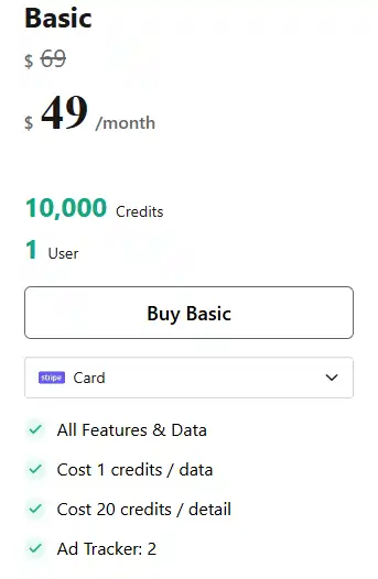 PiPiADS Pricing Plans 2026: New AI Tools & Credits Revealed! 3 PiPiADS Basic Plan