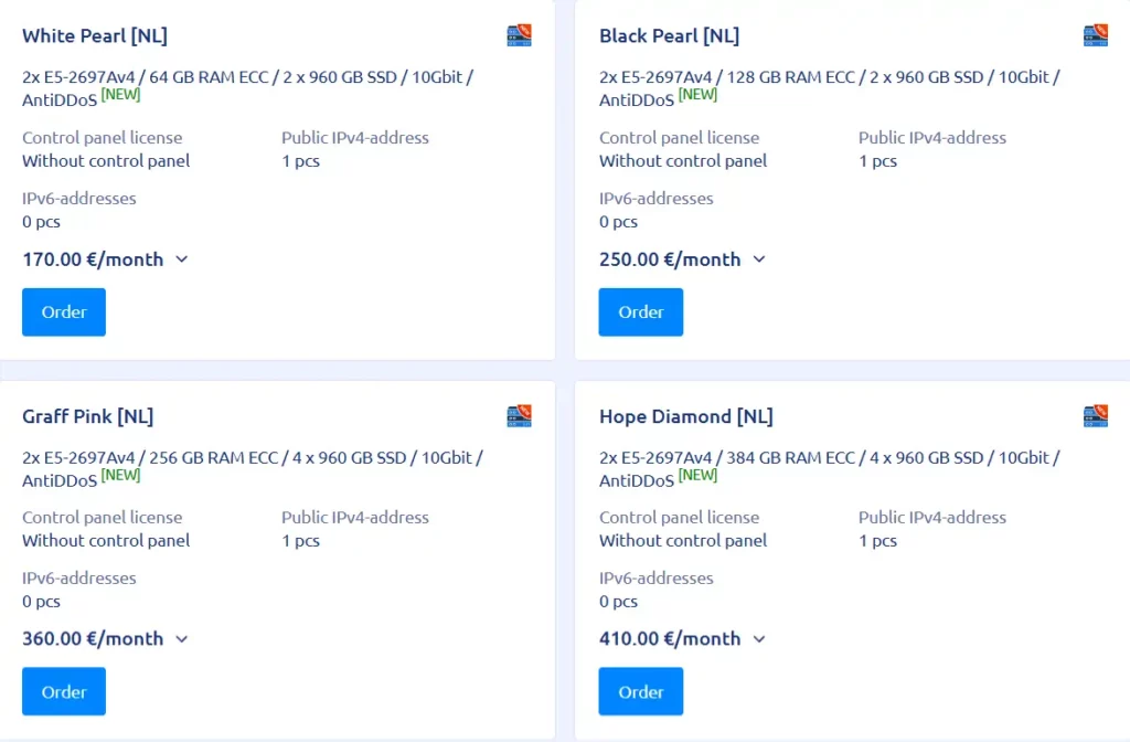 The.Hosting Review: Best VPS for Affiliate Marketers 2026? 11 THE.Hosting - Dedicated Servers Pricing